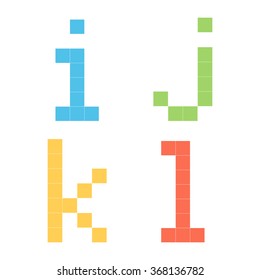 alphabet pixel color