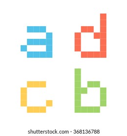 alphabet pixel color