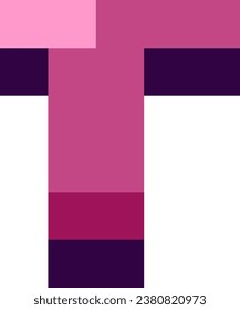 an alphabet with a pixel theme