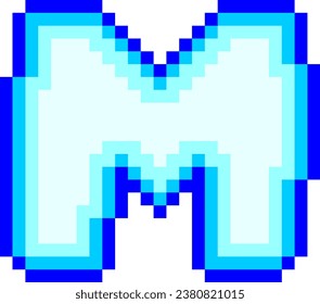 an alphabet with a pixel theme