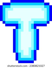 an alphabet with a pixel theme