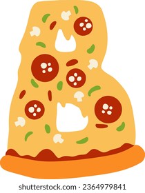 an alphabet with a pizza theme