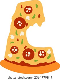 un alfabeto con tema de la pizza