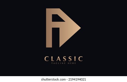 Alphabet i play button vector monogram abstract logo template