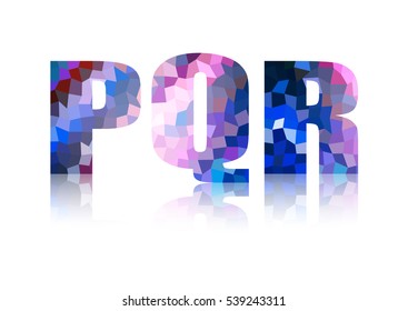 Alphabet in polygonal. vector illustration. part 6