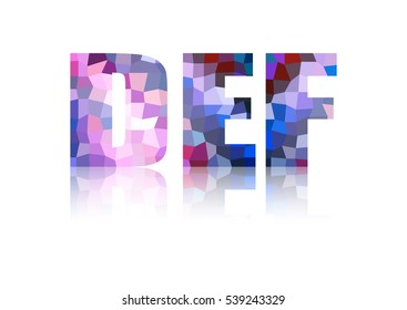 Alphabet in polygonal. vector illustration. part 2