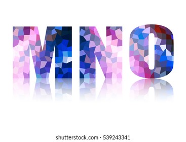 Alphabet in polygonal. vector illustration. part 5