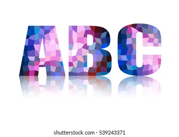 Alphabet in polygonal. vector illustration. part 1