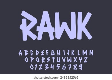 Alphabet Pop Punk Grind Typo Letters Vector