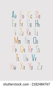 Alphabet Poster, ABC Prints, Printable Alphabet Poster Educational Wall Art Homeschool Decoration