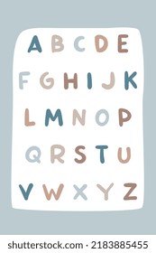 Alphabet Poster, ABC Prints, Printable Alphabet Poster Educational Wall Art Homeschool Decoration