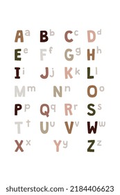 Alphabet Poster, ABC Prints, Printable Alphabet Poster Educational Wall Art Homeschool Decoration