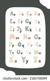 Alphabet Poster, ABC Prints, Printable Alphabet Poster Educational Wall Art Homeschool Decoration