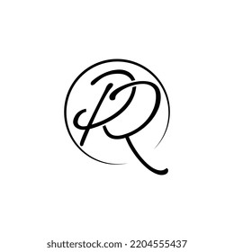alphabet PR latter P and R logo Design, Creative Modern Vector Design