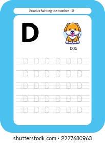 Escritura de prácticas de alfabeto para niños