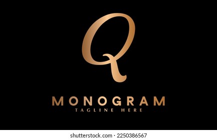 Plantilla de logotipo del vector de monograma abstracto de Q de alfabeto