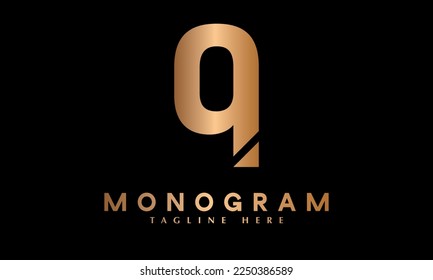 Plantilla de logotipo del vector de monograma abstracto de Q de alfabeto
