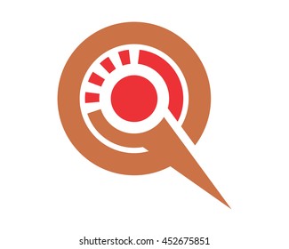 alphabet Q abstract typography typeset font image vector icon symbol