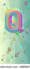 Alphabet Q art elements