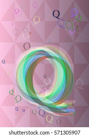 Alphabet Q art texture