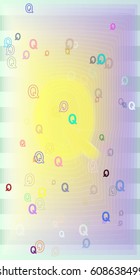Alphabet Q background idea
