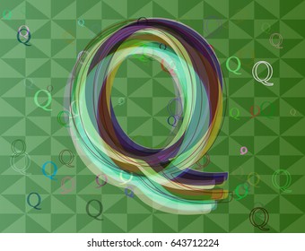 Alphabet Q background idea