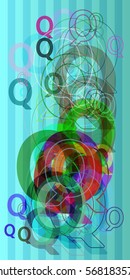 Alphabet Q background pattern