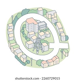 Alphabet "Q" and the city
