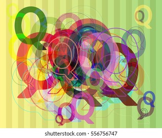 Alphabet Q design icon
