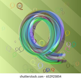 Alphabet Q design icon