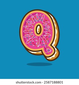 The alphabet Q is donut shape