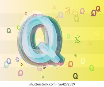 Alphabet Q elements template