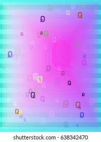Alphabet Q icon background