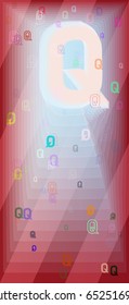 Alphabet Q idea background