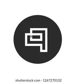 Alphabet q Logo Concept, Shadow Break Style, Vector Logo Icon
