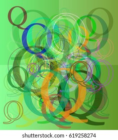 Alphabet Q pattern art