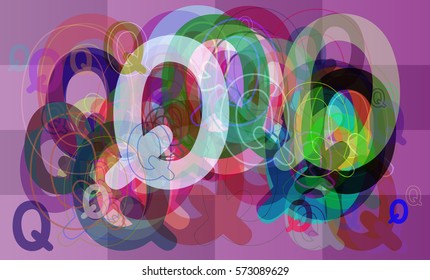 Alphabet Q texture icon