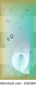 Alphabet Q vector art