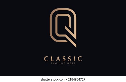 alphabet q vector logo monograme template