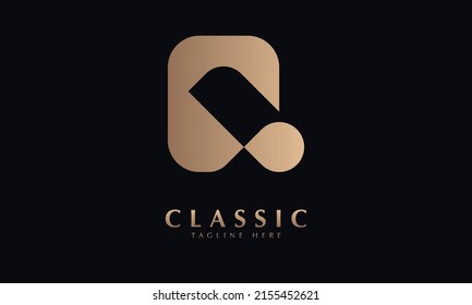 Alphabet Q Vector monogram icon logo template