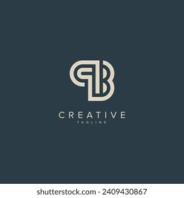 Alphabet QB BQ letter modern monogram style logo vector element.