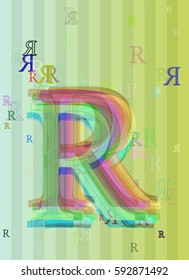 Alphabet R art background