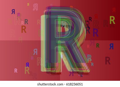 Alphabet R art icon