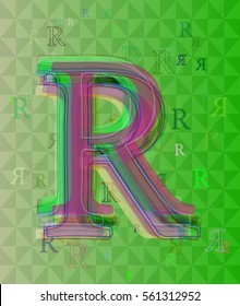 Alphabet R background template