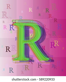 Alphabet R background template