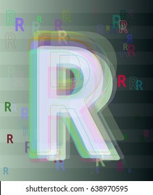 Alphabet R background texture