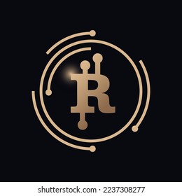 Alphabet R Crypto Currency Logo