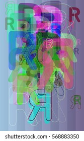 Alphabet R design template