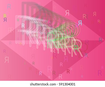 Alphabet R design vector