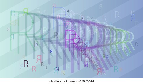 Alphabet R icon background